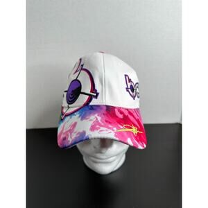 Bang Hat Mens One Size White Pink Multicolor Tie Dye Energy Drink Snap Back FLAW
